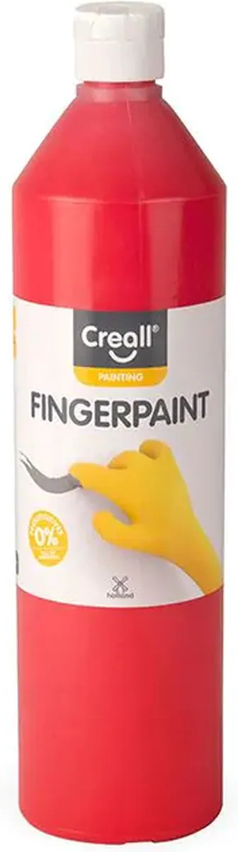 Creall Vingerverf Rood 750ml - Conserveringsvrij