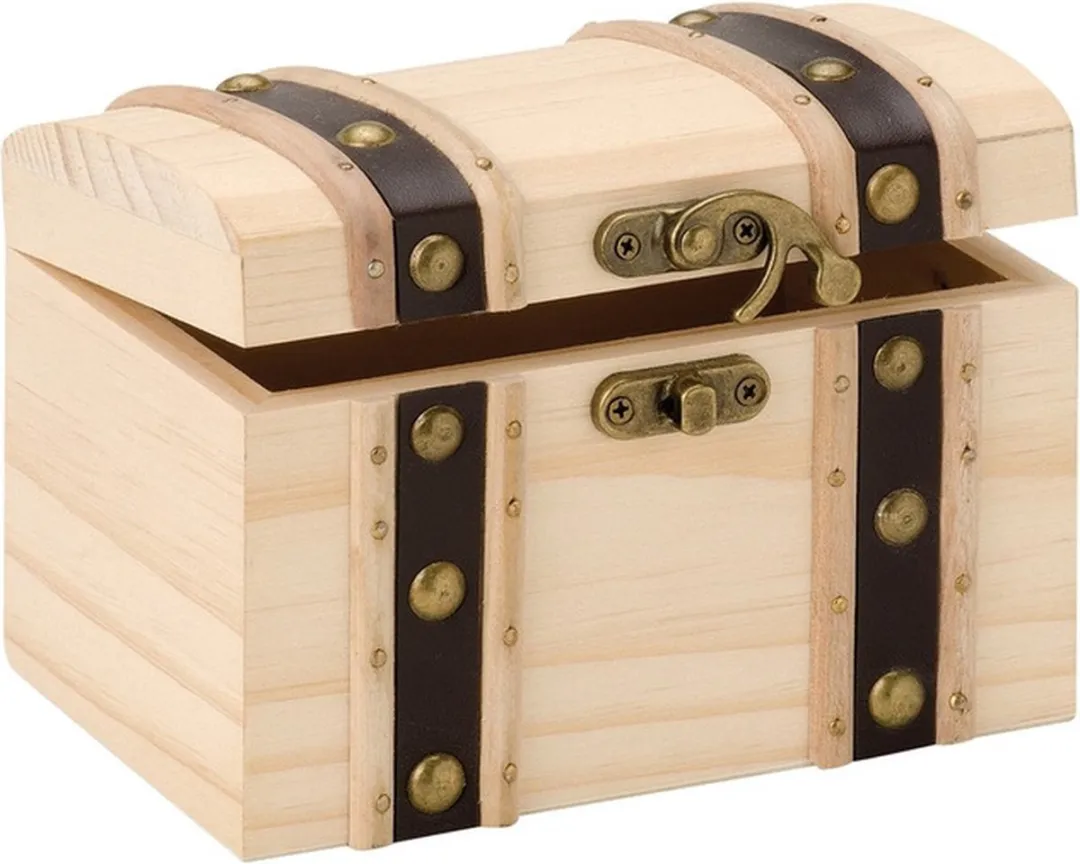 Glorex Houten Hobbykistje Beige - 2x17x12,5x12,5cm