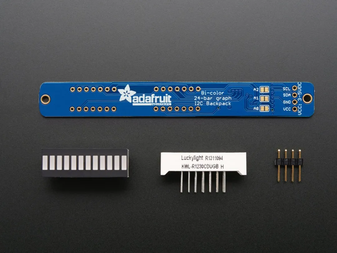 Adafruit 1721 Bi-Color 24-Bar Bargraph Kit - I2C