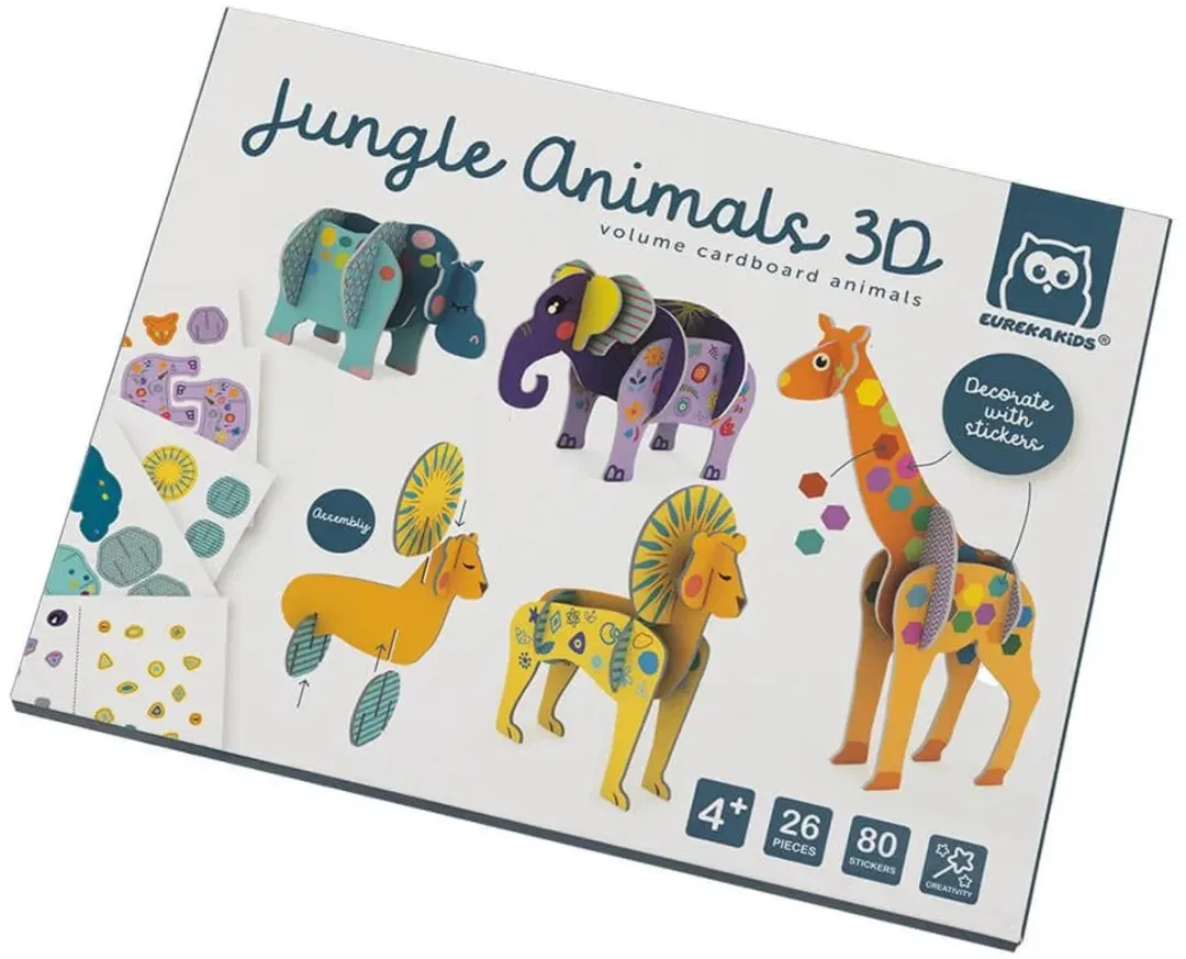 Eurekakids 3D Kartonnen Dieren Jungle