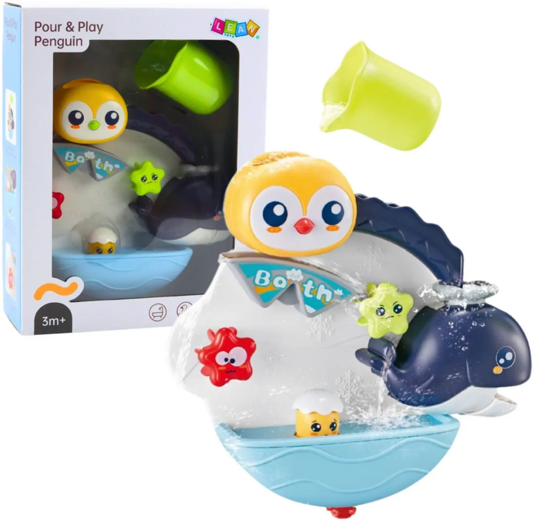 LEAN TOYS Pinguïn & Walvis Badspeelgoed Multicolor
