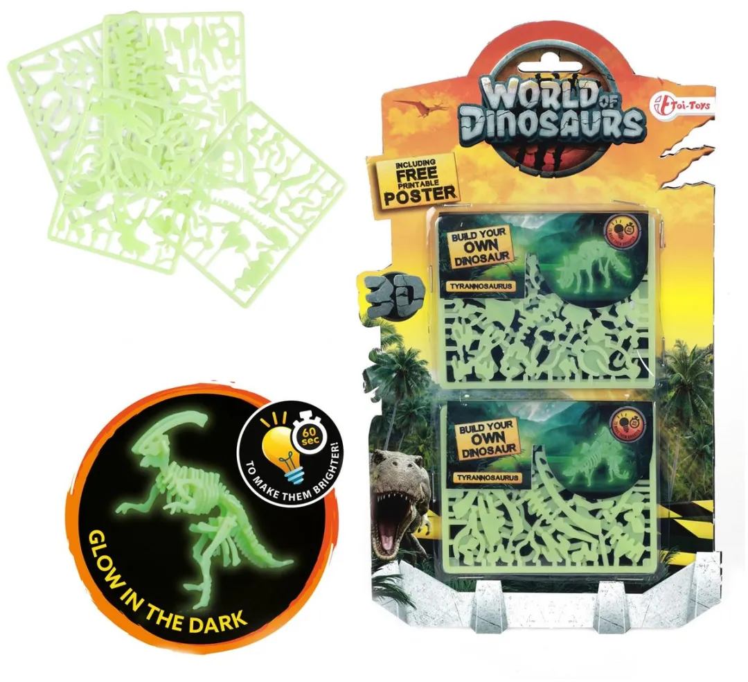 World of Dinosaurs 3D Puzzel Dino Glow in the Dark