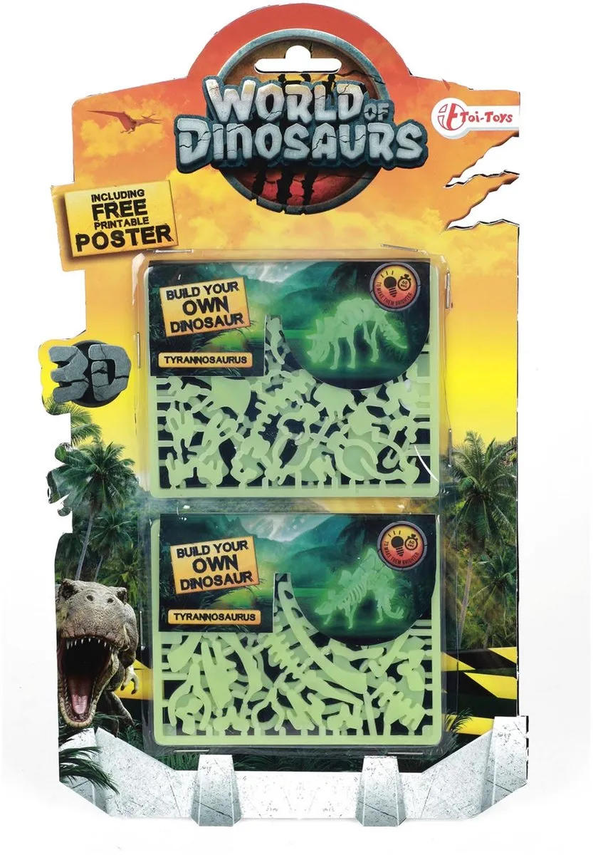 World of Dinosaurs 3D Puzzel Dino Glow in the Dark