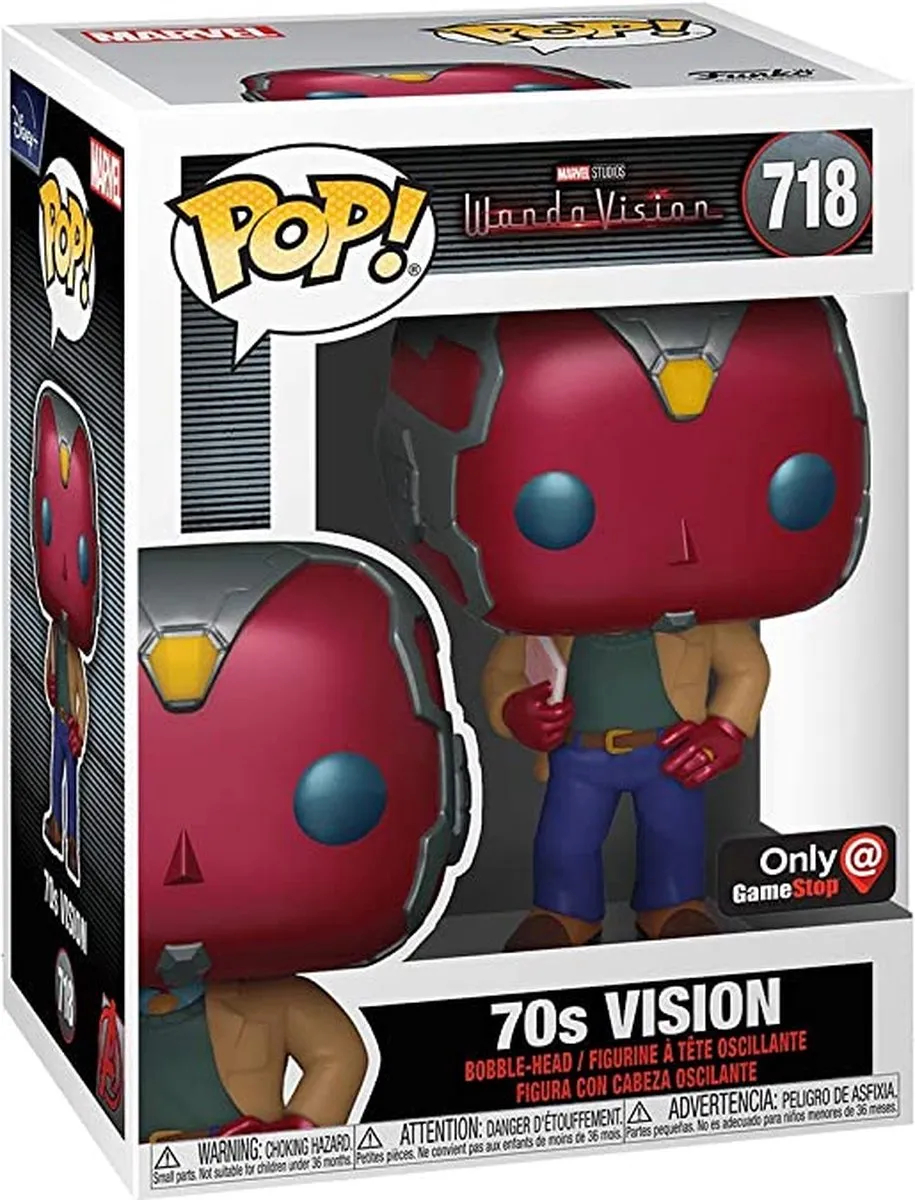 Funko Pop! Marvel Wandavision 70s Vision #718 Metallic Exclusive