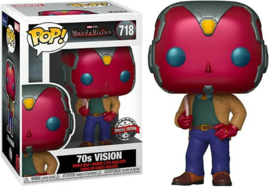 Funko Pop! Marvel Wandavision 70s Vision #718 Metallic Exclusive