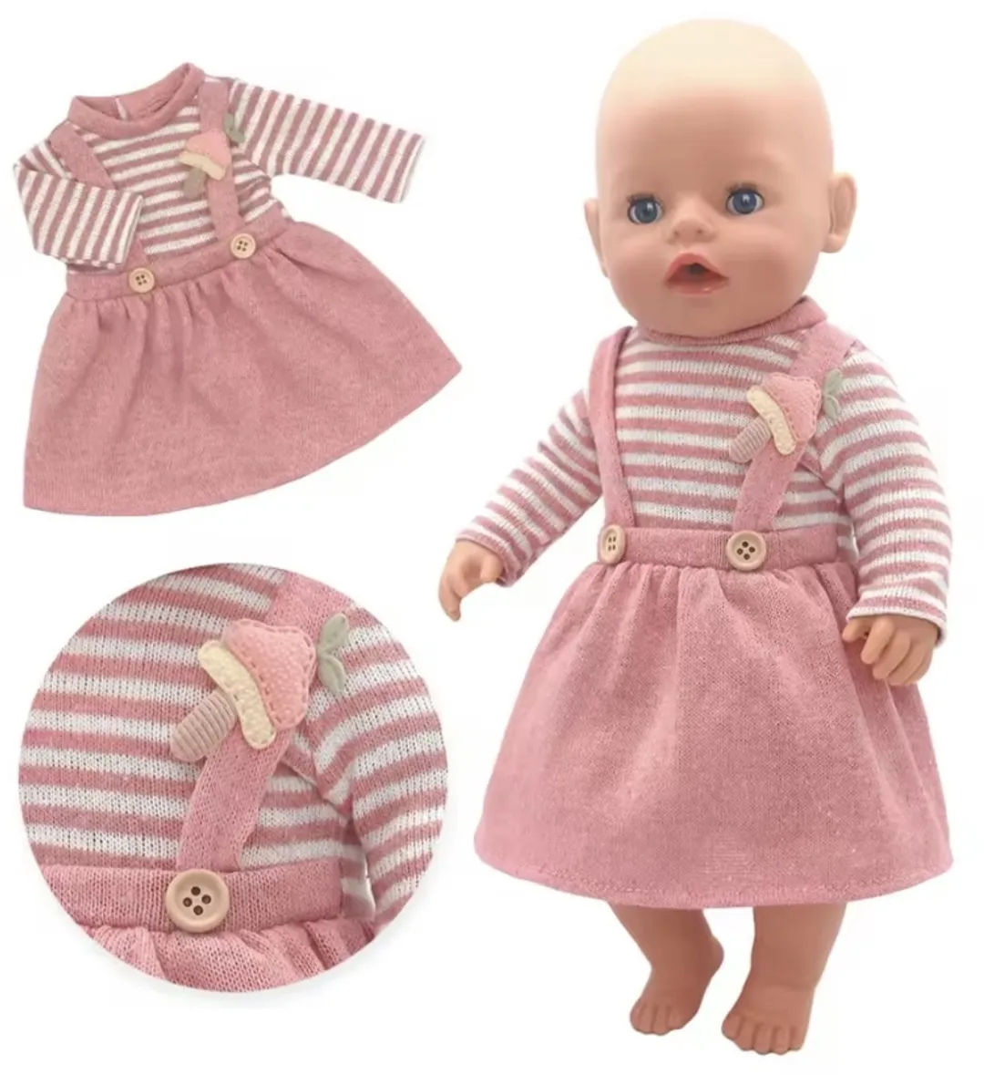 Happy U Kids Wollen Jurkje 0789 - Licht roze