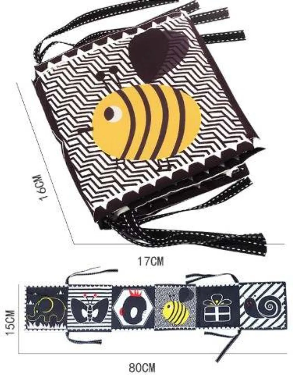 RyC Toys Zacht Knisperboek Baby - Contrasterend Zwart/Wit/Rood - afbeelding 6 van 6