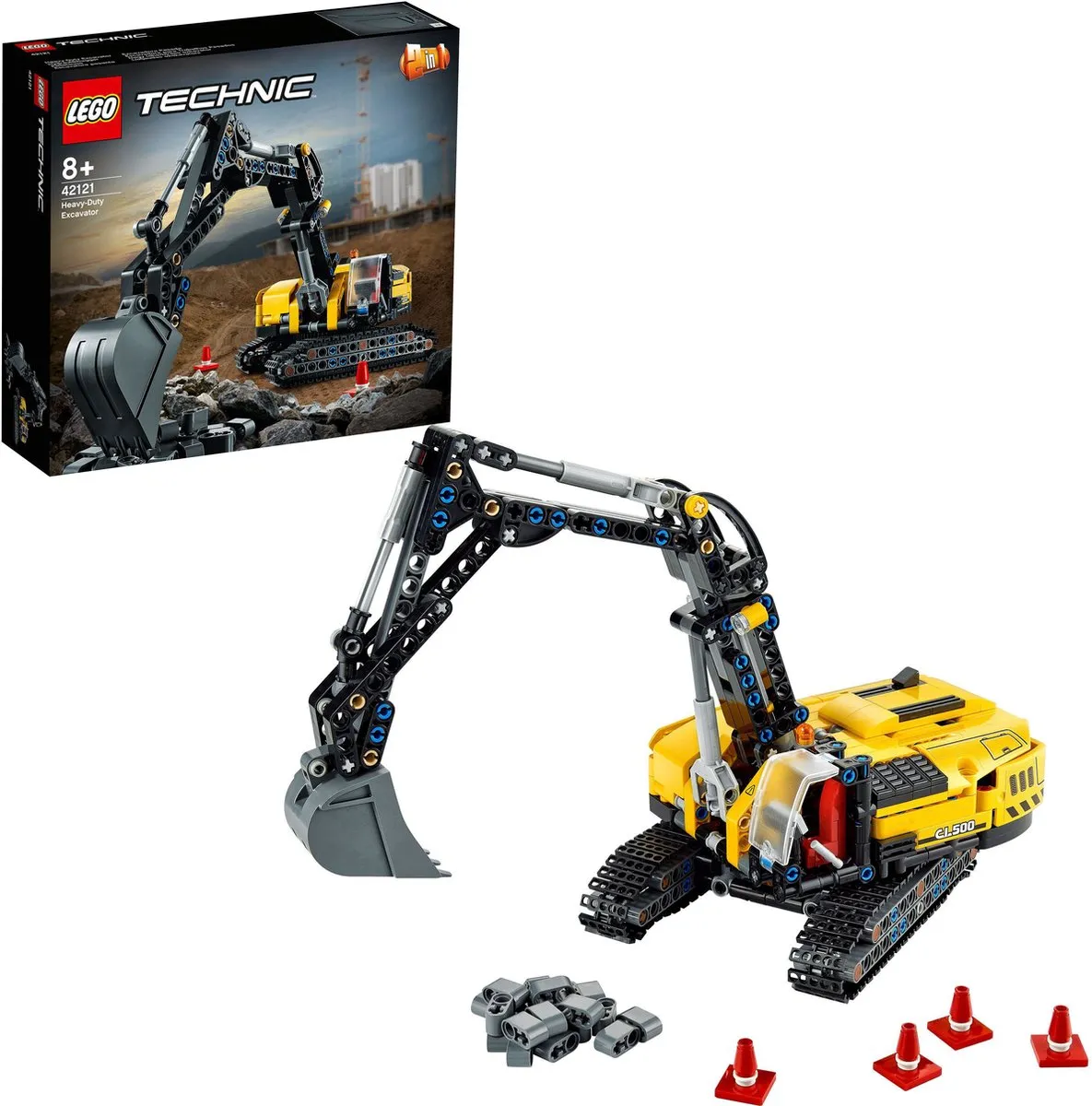 LEGO Technic Zware Graafmachine 42121 - 569 Stukken - Geel - afbeelding 6 van 6