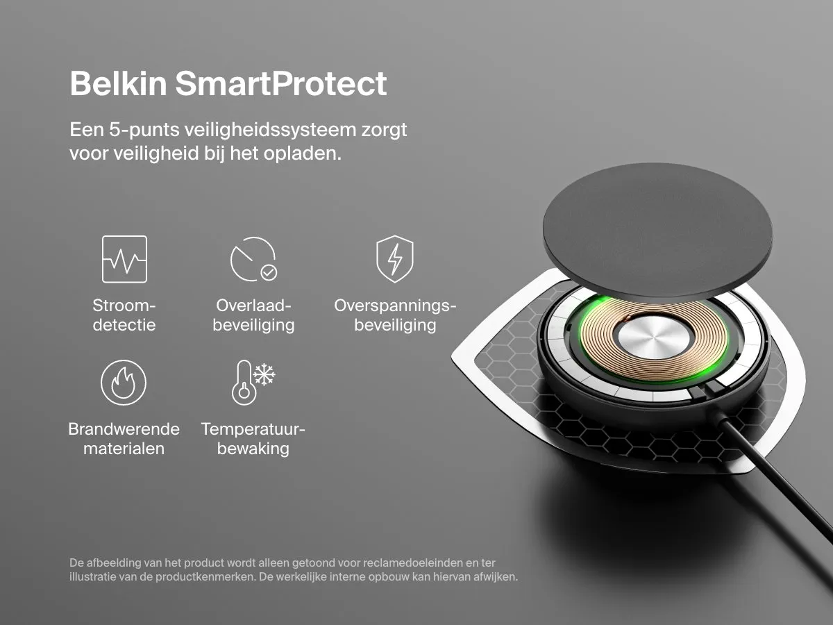 Belkin Magnetisch Draadloos Laadstation Qi2 15W - Zwart