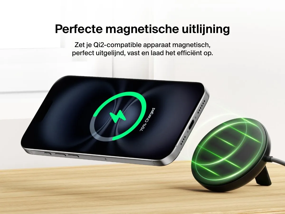 Belkin Magnetisch Draadloos Laadstation Qi2 15W - Zwart