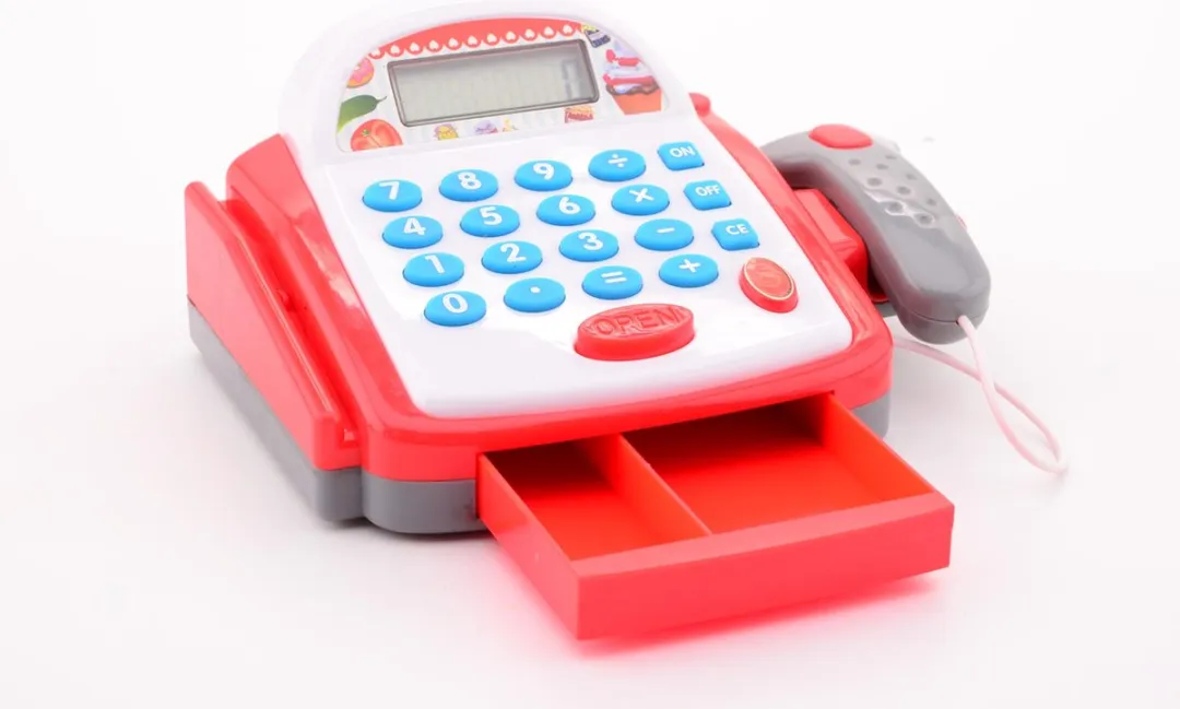 Johntoy Kassa met Licht en Geluid - Rood/Wit - afbeelding 6 van 6