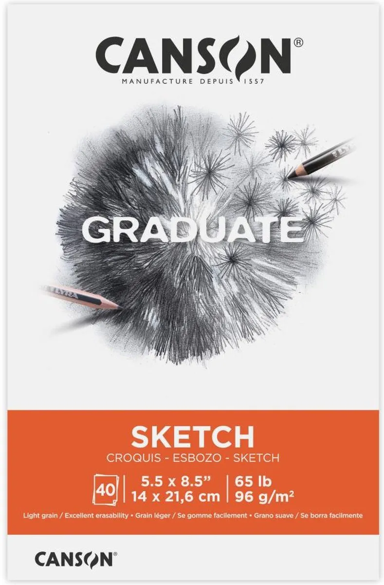 Canson - schetsblok - Graduate Series Sketch Pad - C525008008