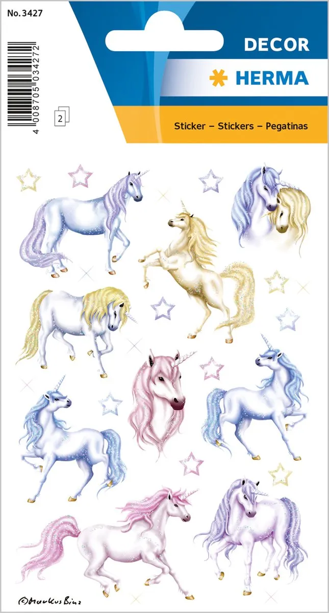 Herma 3427 Stickers Eenhoorns Glitters