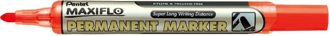 Permanente markeerstift Pentel NLF50 Rood 12 Stuks