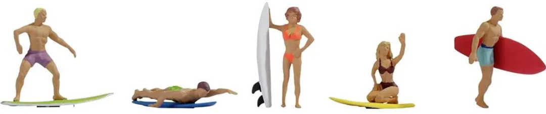 Noch H0 Surfende Figuren - Meerdere kleuren