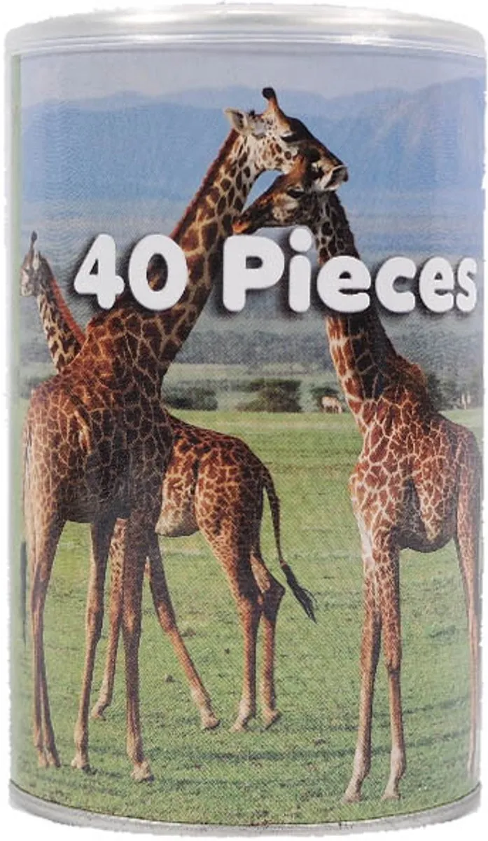 PIA Soft Toys Giraf Puzzel 40 Stuks - Blikverpakking