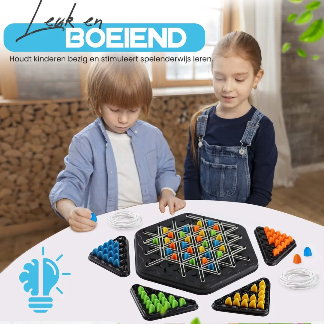 Toylandia Triangle Chain Game Montessori Speelgoed - 2-4 Spelers - afbeelding 6 van 6