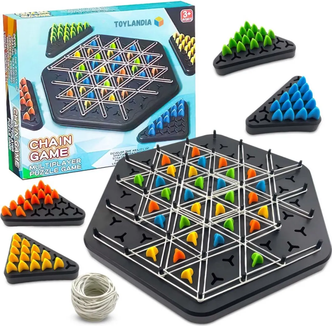 Toylandia Triangle Chain Game Montessori Speelgoed
