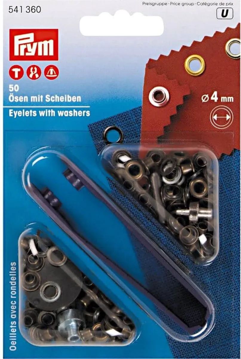 Prym Ringen en Schijven 4mm Oud Messing - 50 Stuks