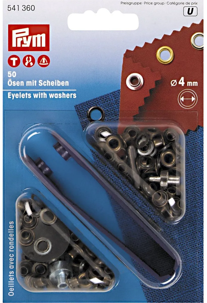Prym Ringen en Schijven 4mm Oud Messing