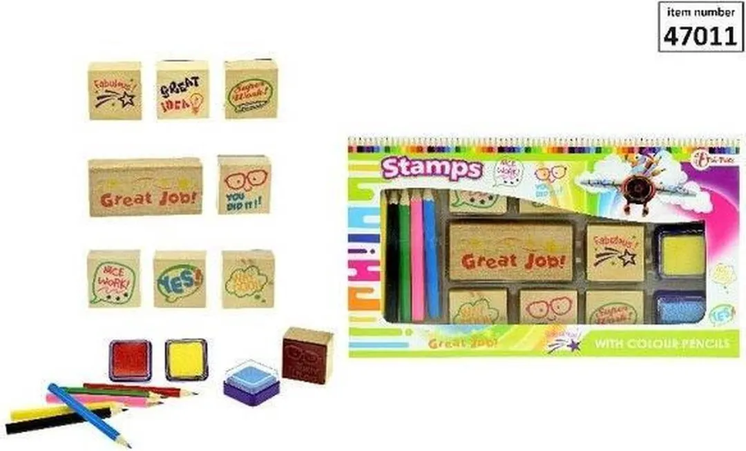 Toi-Toys Stempels met Potloden - Multi