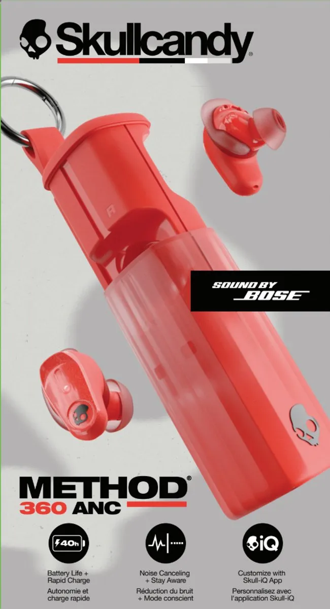 Skullcandy Method 360 ANC S2MTW-T995 Draadloze Oordopjes - Rood - afbeelding 6 van 6