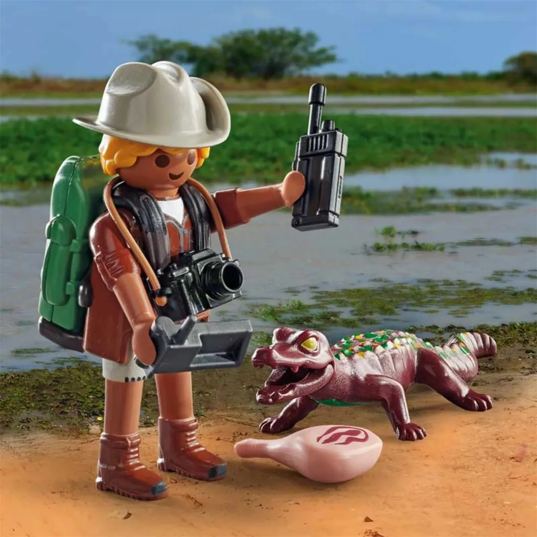 Playmobil Special Plus Onderzoeker met Kaaiman 71168 - Blauw