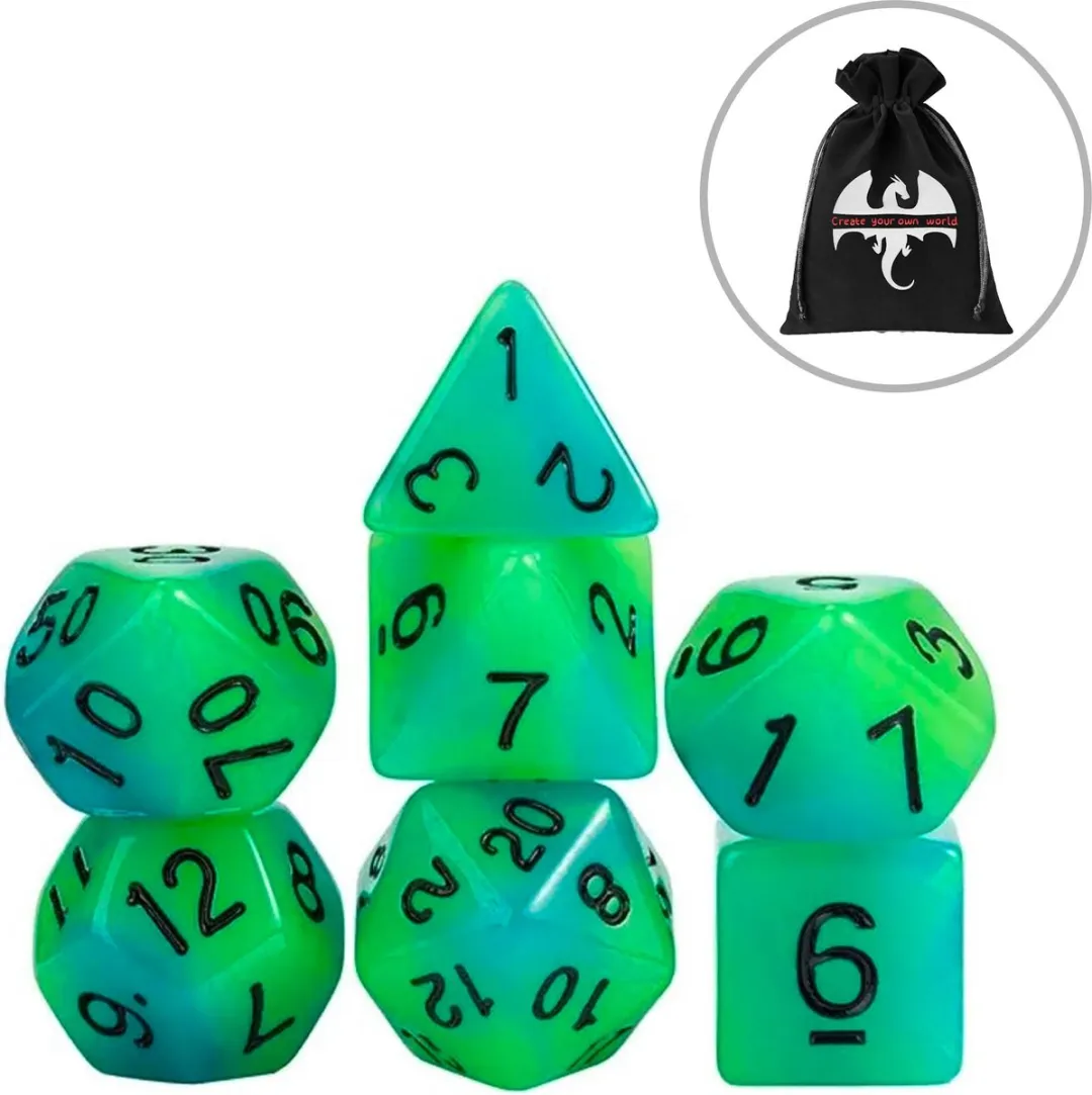 Lapi Toys D&D Polydice Neon Groen