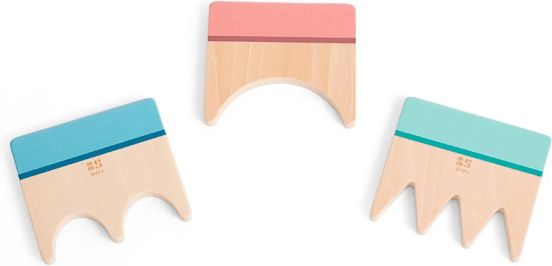 BS Toys Zandpatroon Kammen - FSC Hout - 3 Kleuren