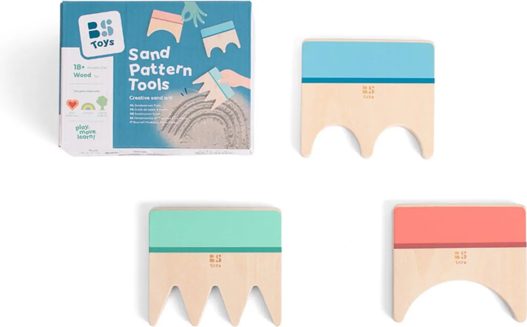 BS Toys Zandpatroon Kammen - FSC Hout - 3 Kleuren - afbeelding 6 van 6