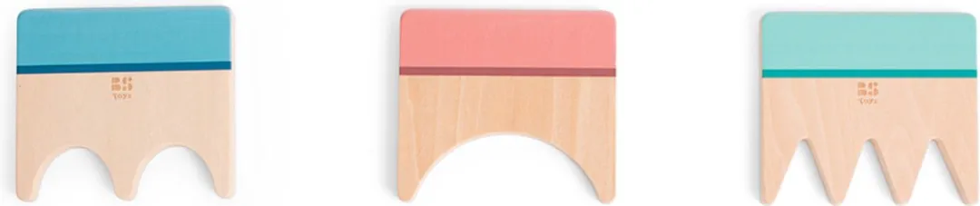 BS Toys Zandpatroon Kammen - FSC Hout - 3 Kleuren