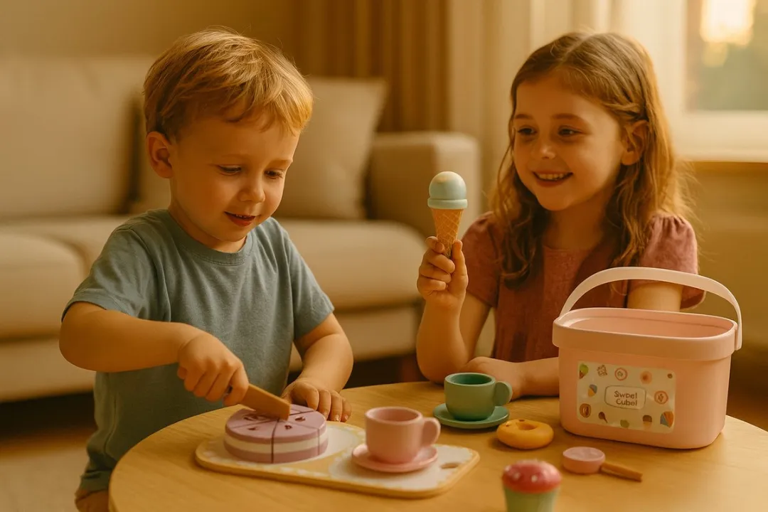 Tooky Toy Houten Theeservies Set - 34-delig Roze