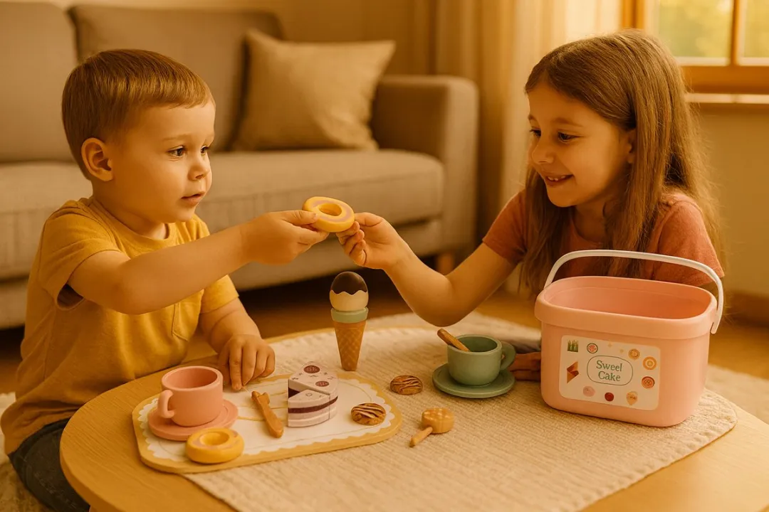 Tooky Toy Houten Theeservies Set - 34-delig Roze