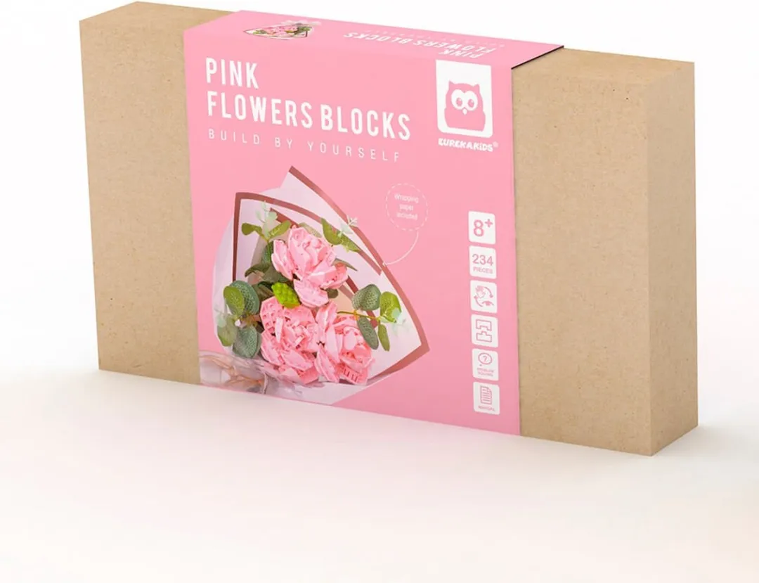 Eurekakids Bouwset Boeket Bloemen Roze - 234 Stuks - afbeelding 2 van 4
