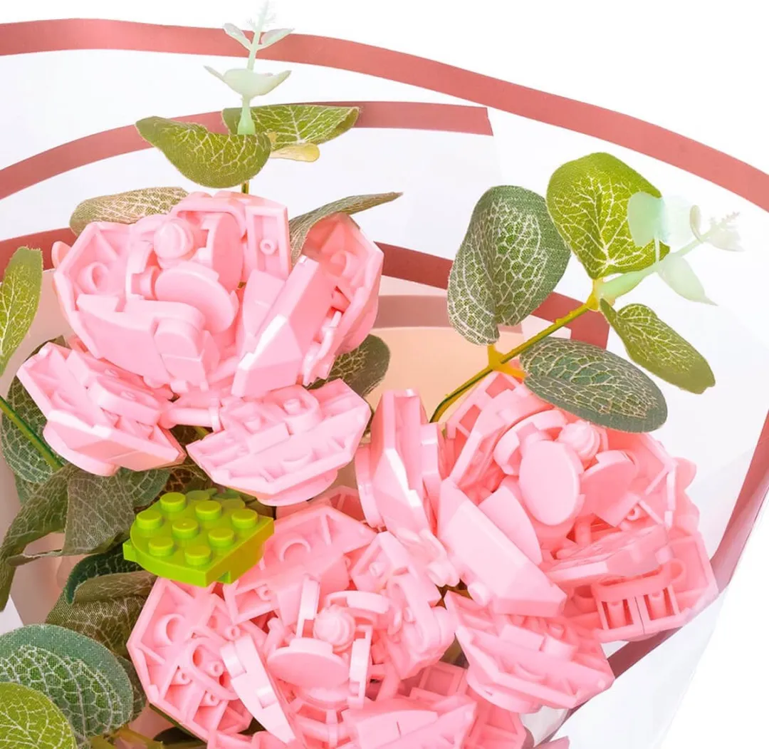 Eurekakids Bouwset Boeket Bloemen Roze - 234 Stuks - afbeelding 3 van 4
