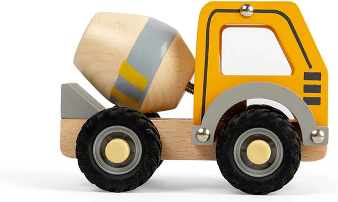 BIGJIGS Auto Betonwagen 36029 - Geel
