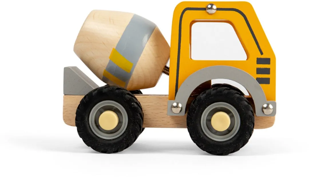 BIGJIGS Auto Betonwagen 36029 - Geel