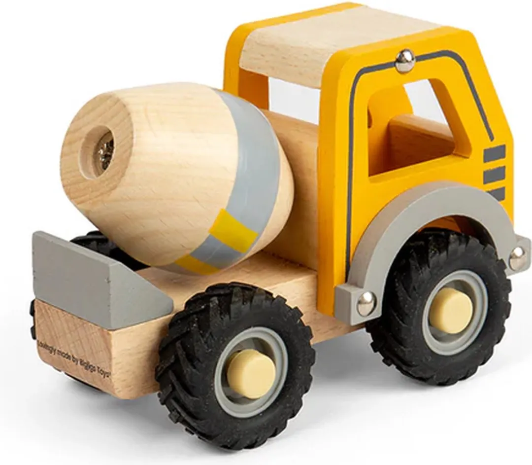BIGJIGS Auto Betonwagen 36029 - Geel