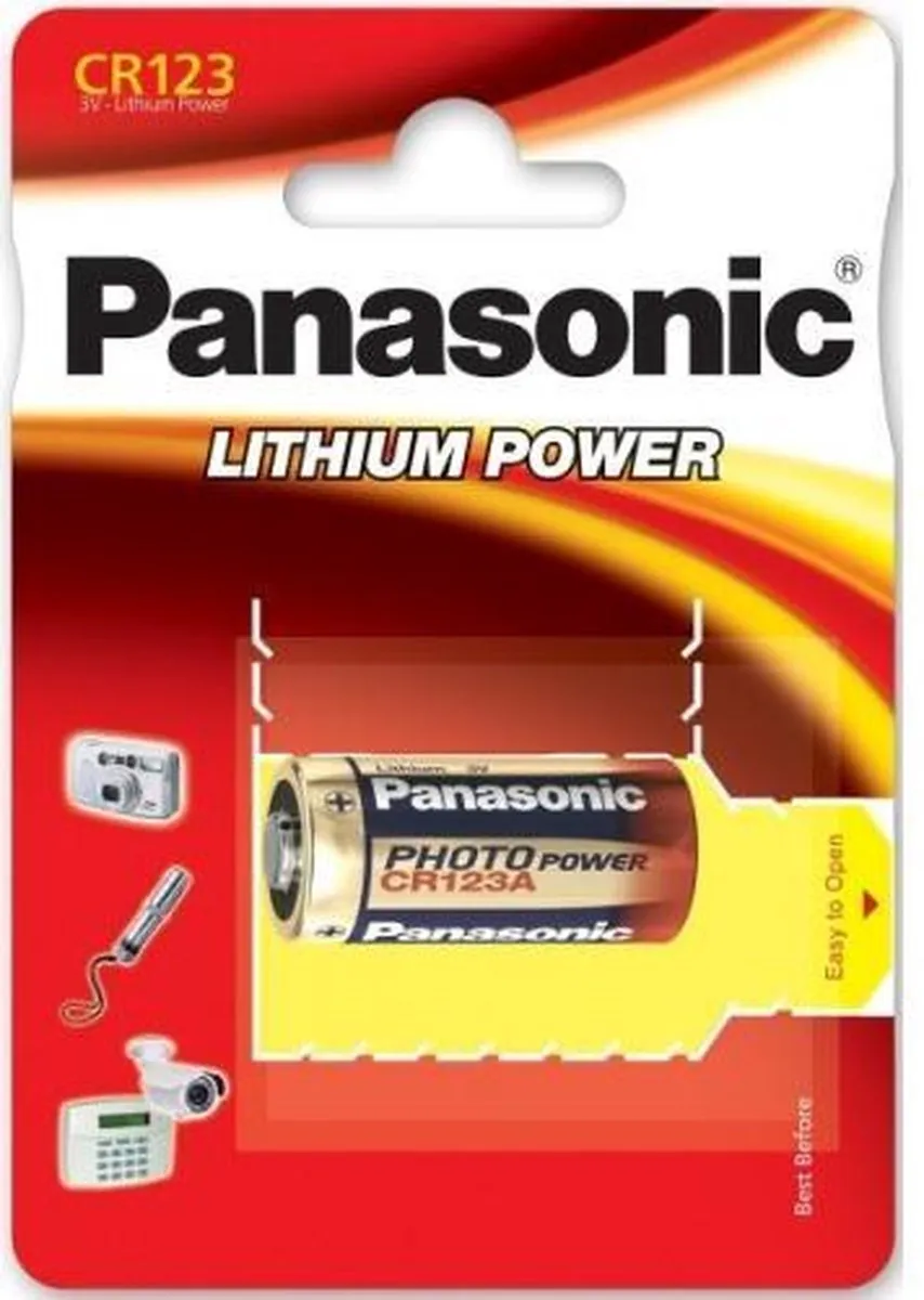 Panasonic CR123A Fotobatterijen - 2 Stuks