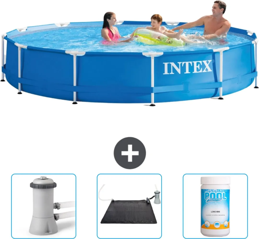 Intex 28210NP-Blauw Rond Frame Zwembad 366x76cm
