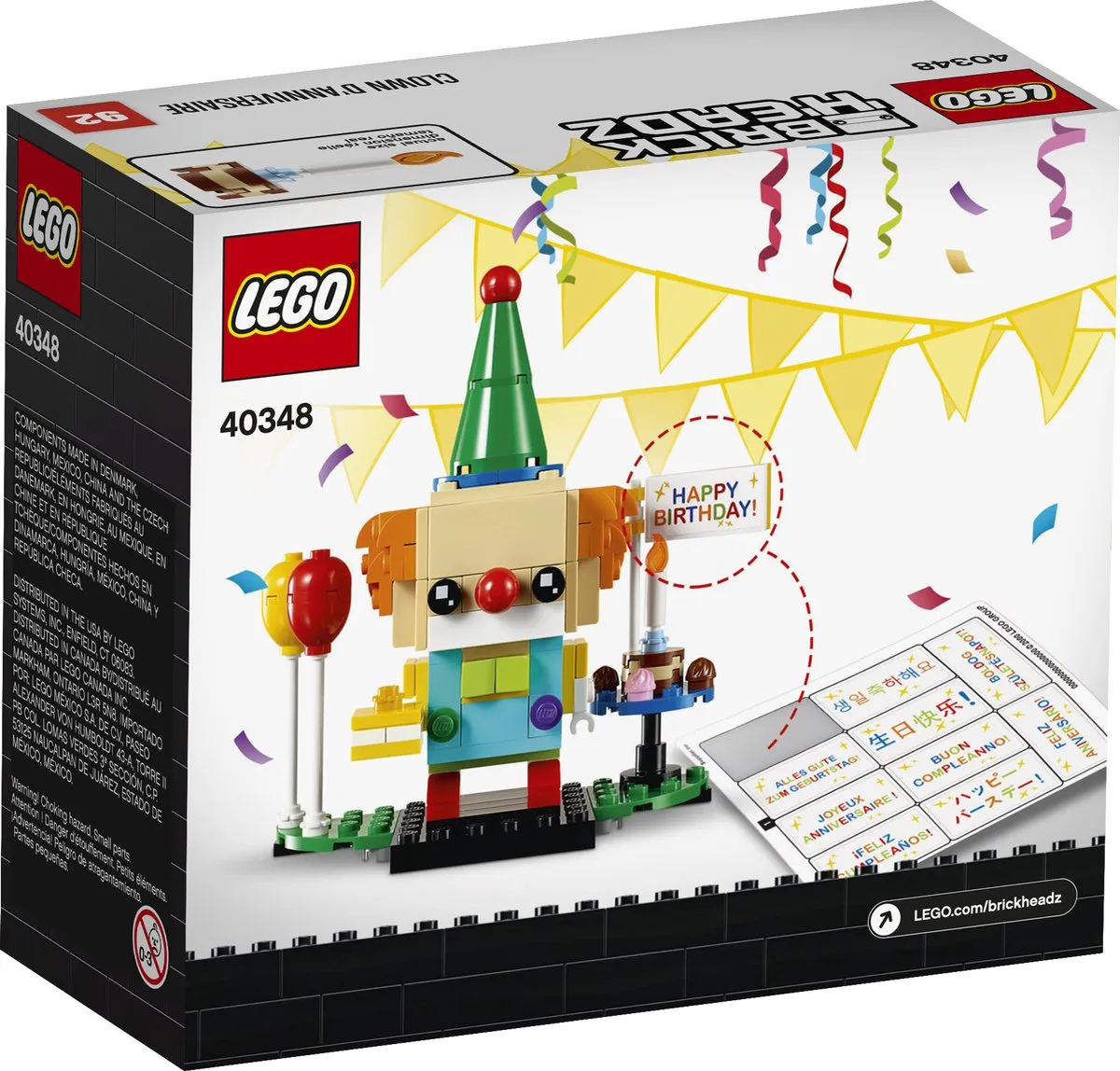 LEGO BrickHeadz Verjaardagsclown 40348