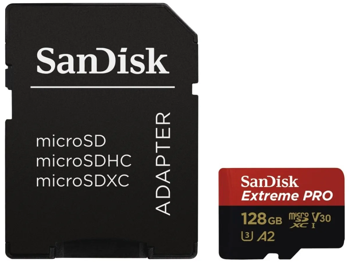 SanDisk Extreme Pro Micro SDXC 128GB SDSQXCY-128G-GN6MA - met adapter