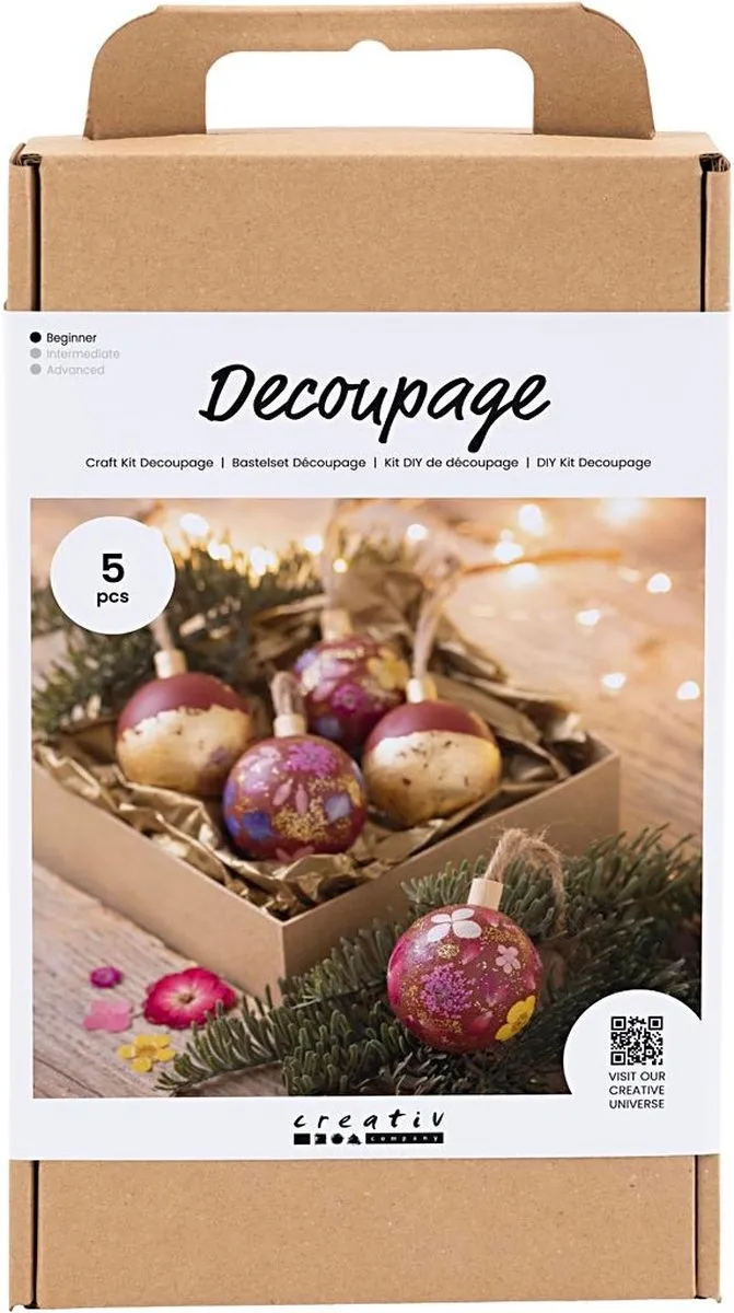 Creativ Company Kerstornamenten Decoupage