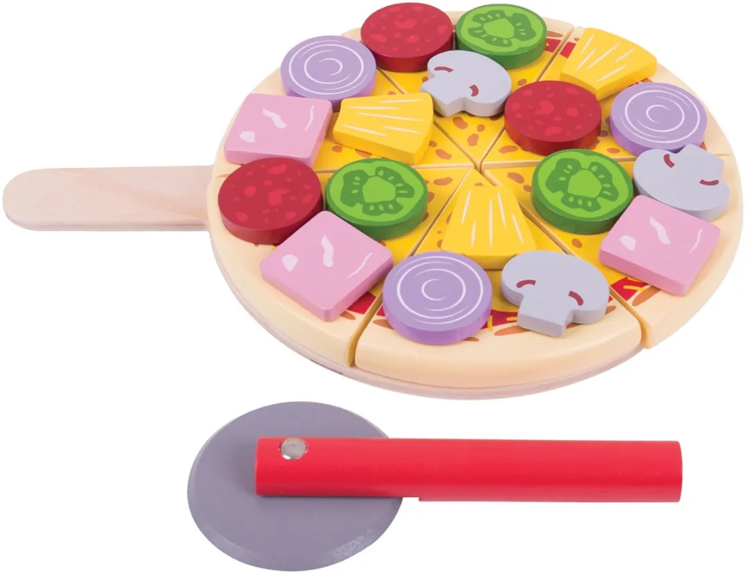 BIGJIGS Pizza Snijden Speelgoed - Meerdere kleuren