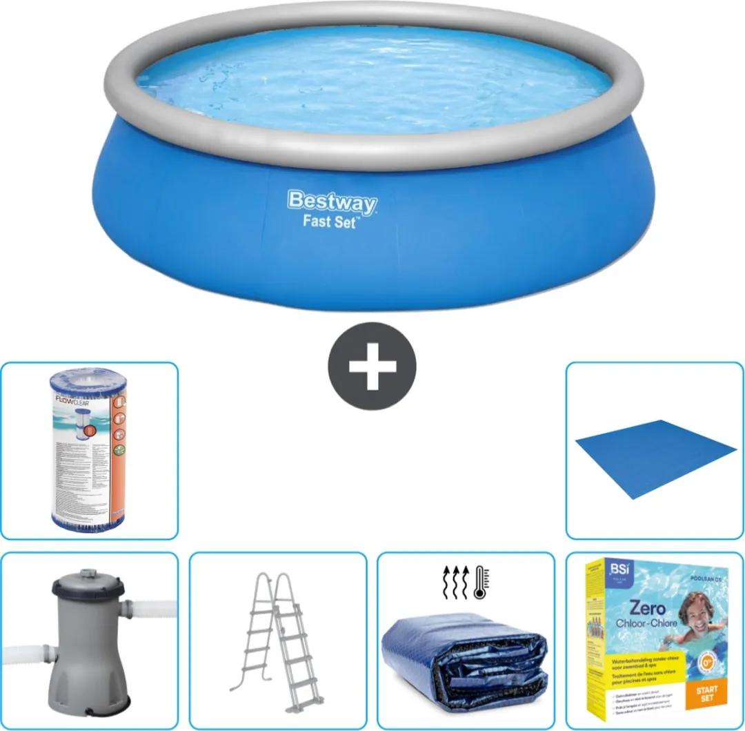 Bestway Fast Set Zwembad 457x122cm Blauw
