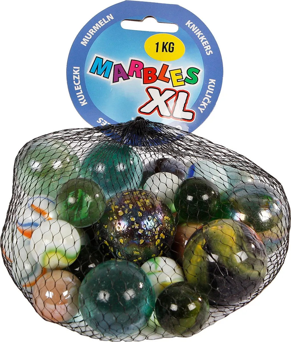 Toys Amsterdam Knikkers XL Glas 1000g - Multicolor