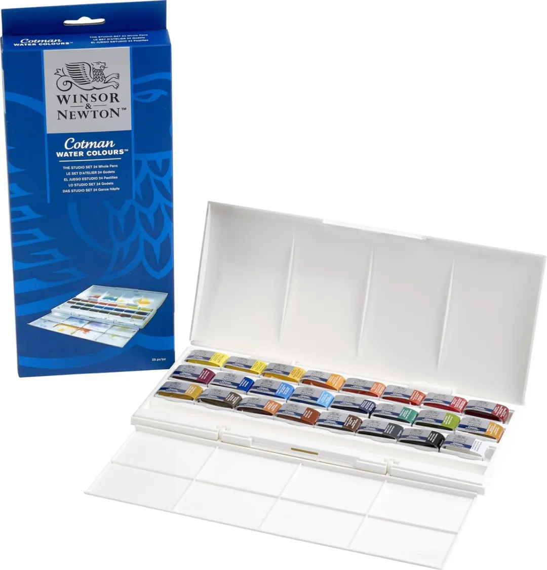 Winsor & Newton Cotman Aquarelverf Studio Set 24 Kleuren