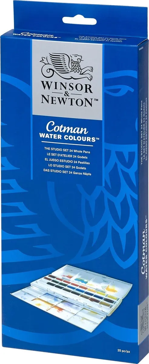 Winsor & Newton Cotman Aquarelverf Studio Set 24 Kleuren