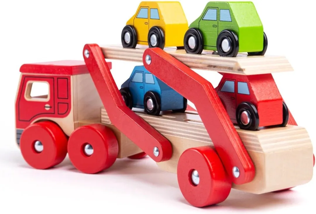 BIGJIGS Autotransporter BJ797 - Groot - Meerdere kleuren