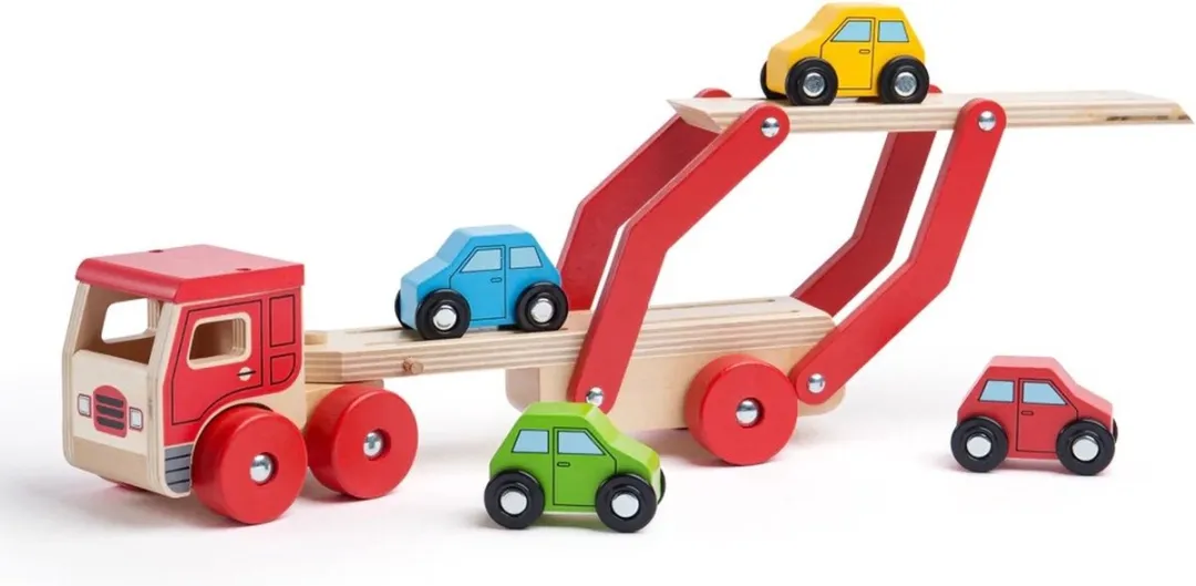 BIGJIGS Autotransporter BJ797 - Groot - Meerdere kleuren